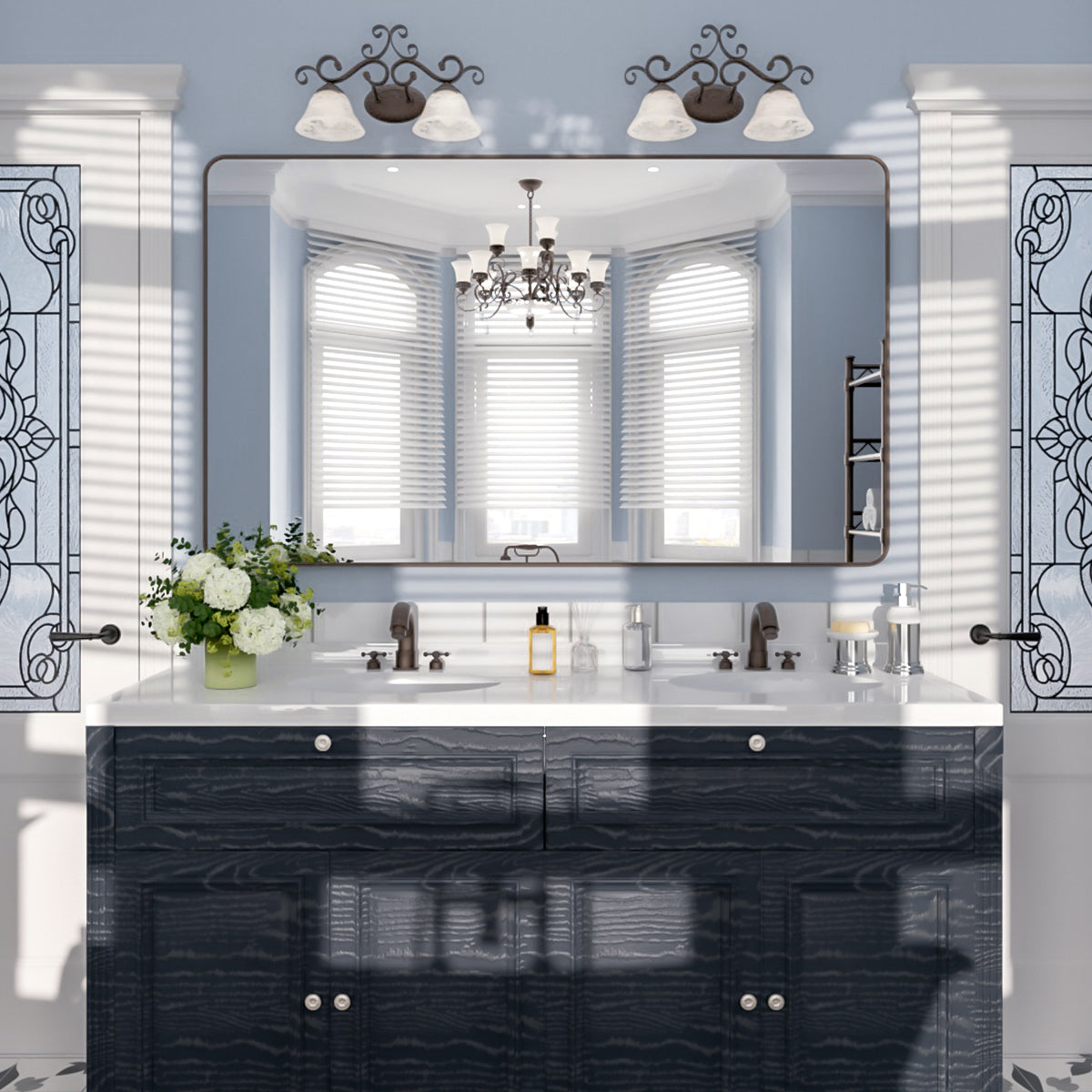 Nivorix NRSM Series Tempered Glass Brushed Nickel Rectangular Framed Wall Bathroom Vanity Mirror 10_db1ff571-ae7a-4e5e-b509-19ddc6c34c7d