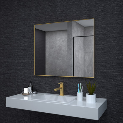 Niveal SE Series Aura Rectangular Framed Wall Bathroom Vanity Mirror