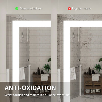 Niveal LMP Series Rectangular Frameless LED Wall Bathroom Vanity Mirror in Silver 10_e1d736d4-879e-4368-a620-f2bc48901b13