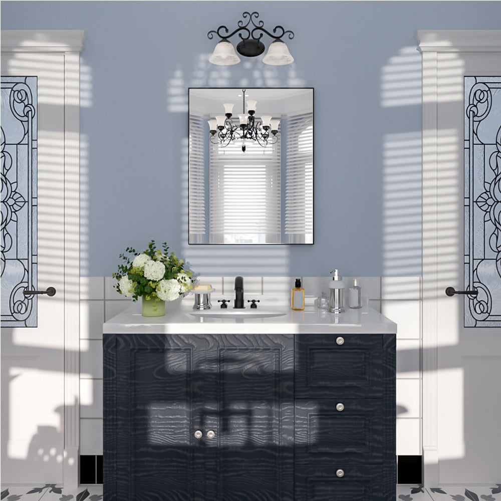 Nivorix NRZL Series Rectangular Framed Wall Bathroom Vanity Mirror in Brushed Nickel 10_e7e347bc-07b6-4ecc-8c87-c560b34b60c1