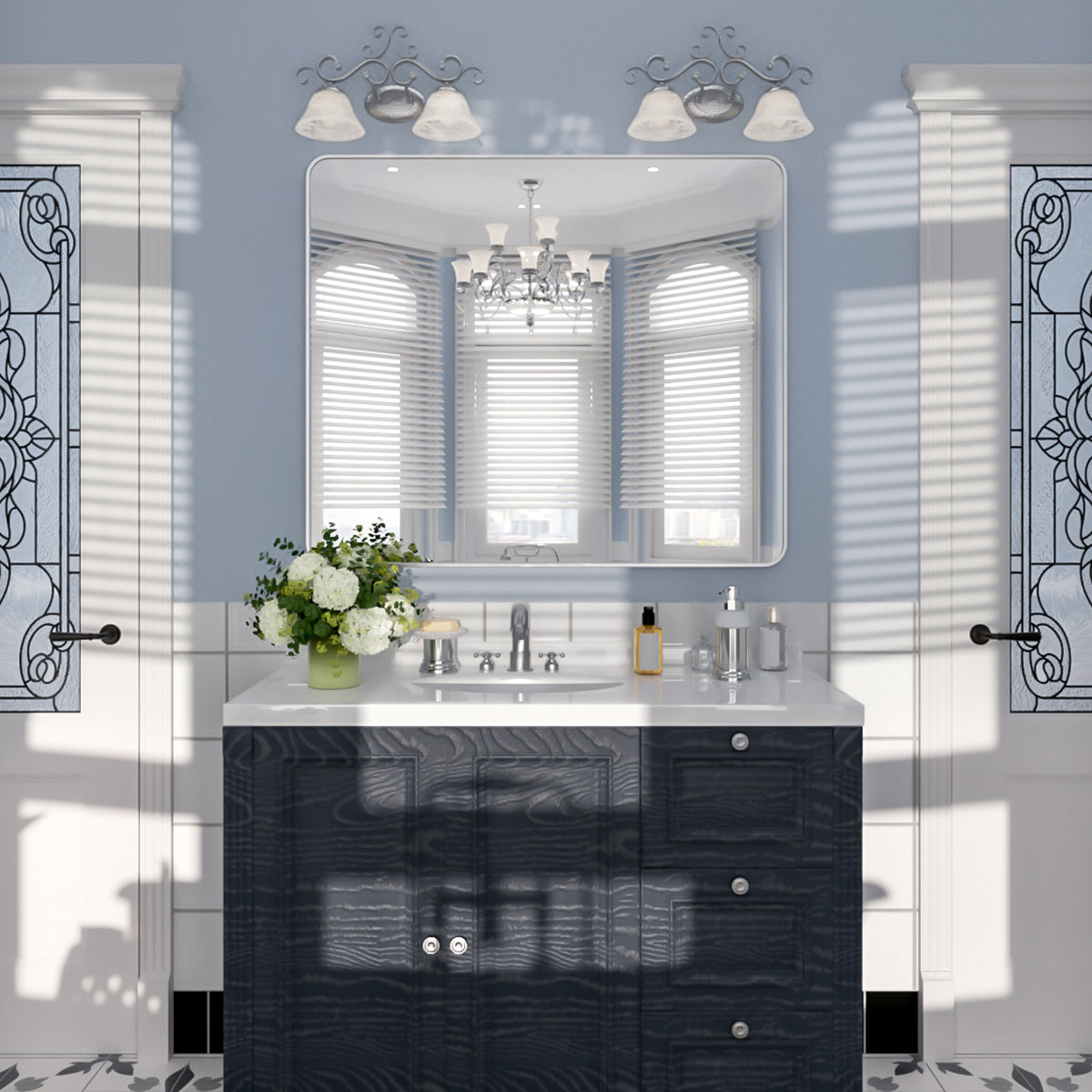 Nivorix NRSM Series Tempered Glass Brushed Nickel Rectangular Framed Wall Bathroom Vanity Mirror 10_edc7f66b-96ee-462f-a829-a693092d7cc8