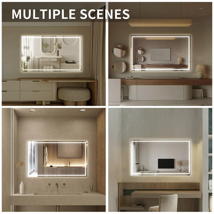 Niveal LMI Series Rectangular Frameless LED Wall Bathroom Vanity Mirror