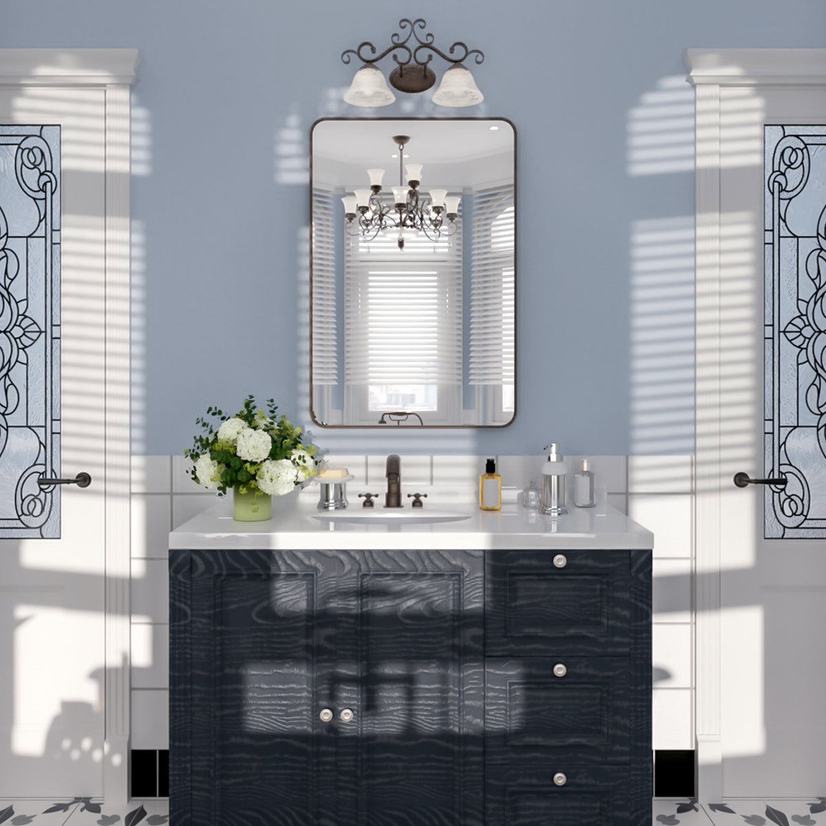 Nivorix NRSM Series Tempered Glass Brushed Nickel Rectangular Framed Wall Bathroom Vanity Mirror 10_f50ccfc0-3dd0-488d-889e-0a3026a44f7c