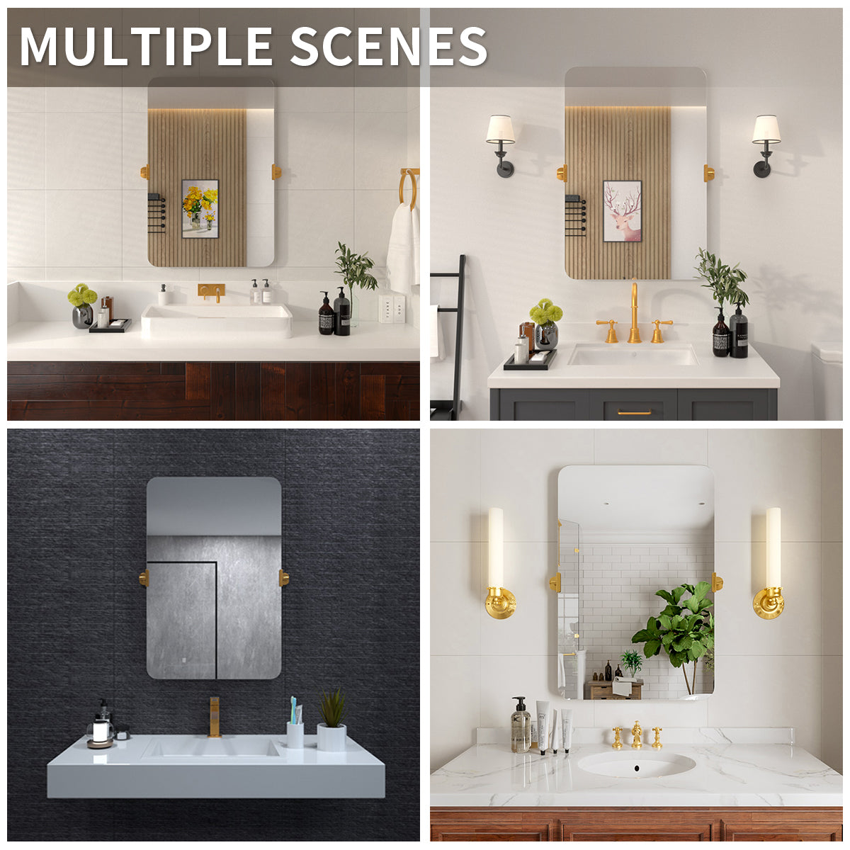 Niveal CM Series Rectangular Framed Tilt Wall Mount Bathroom Vanity Mirror 11_04bebb27-c69a-45c6-88db-170e2c72e1cc