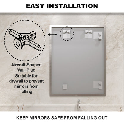Nova 24 in. W x 30 in. H Rectangular Framed Wall Bathroom Vanity Mirror 11_07703bad-2412-4c2e-8848-11c7f00aeb01
