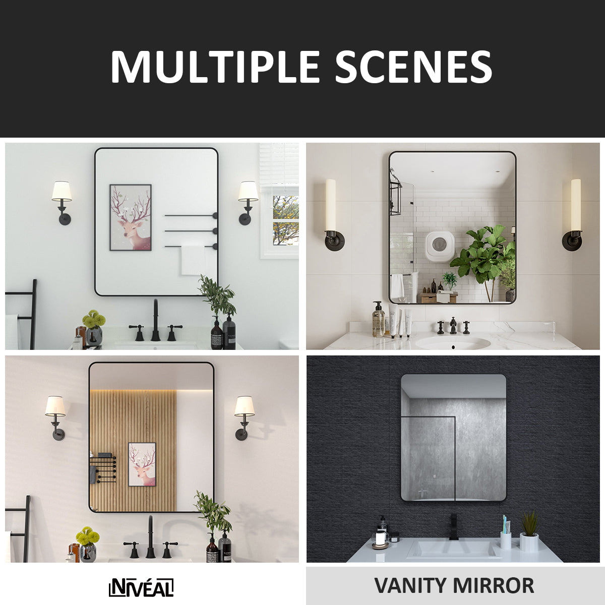 Niveal STRE Series Rectangular Framed Wall Bathroom Vanity Mirror 11_0d6f53cd-ba63-4cfd-84f5-5747731da993