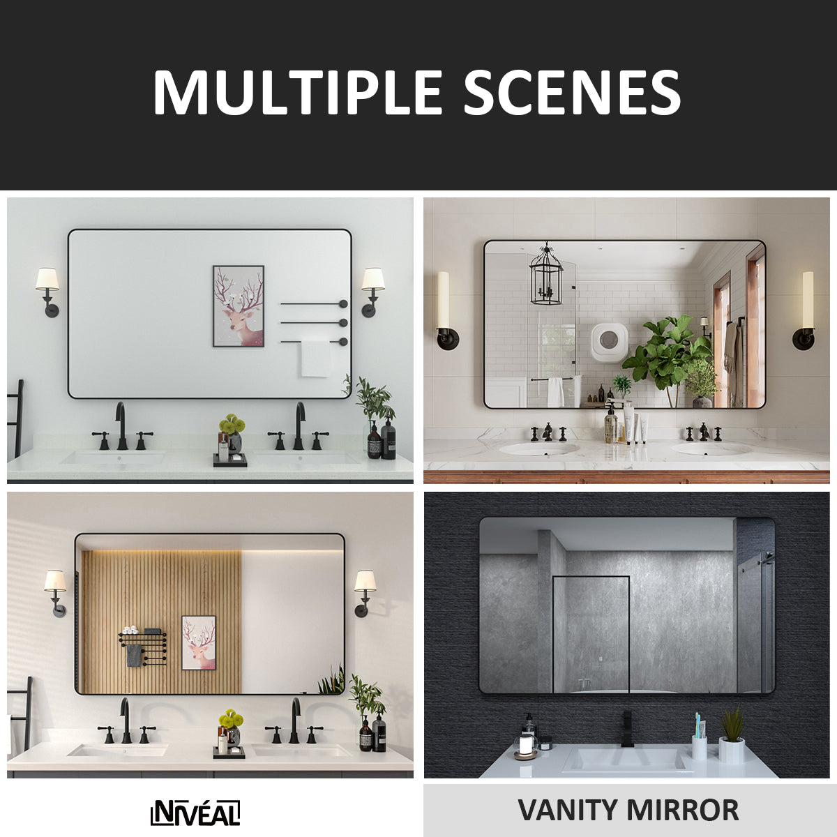 Niveal STRE Series Rectangular Framed Wall Bathroom Vanity Mirror 11_1326f598-f74a-4e7e-ac1d-028bbee676d9
