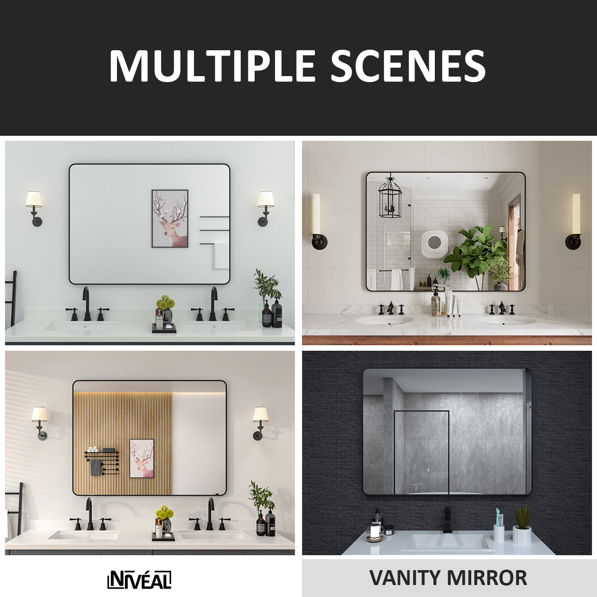 Niveal STRE Series Rectangular Framed Wall Bathroom Vanity Mirror 11_2f708204-1461-4d32-ab3b-85b773bd41c4