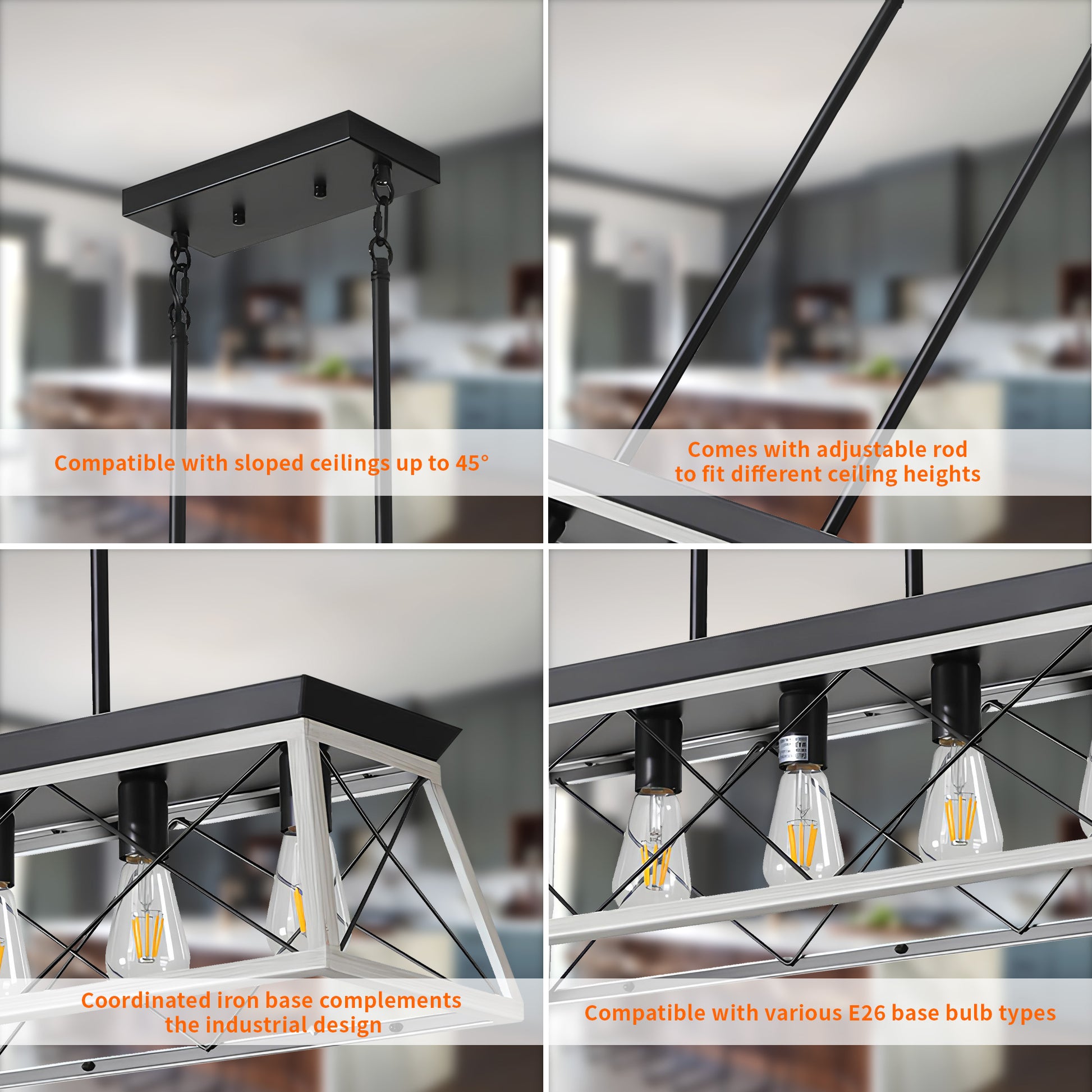 Taimei Vesper 16 in. 4-Light & Rustica 5-Light Farmhouse Industrial Chandelier Light 11_35ac8716-f94e-4bde-85aa-84d1b4dcde35
