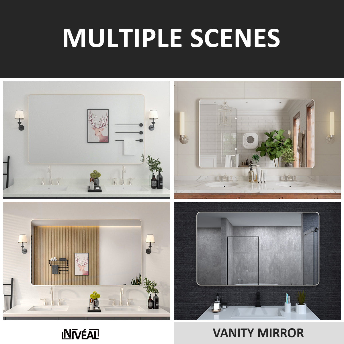 Niveal STRE Series Rectangular Framed Wall Bathroom Vanity Mirror 11_4eb4f432-7032-4b50-9a3d-99c0c821e7e7