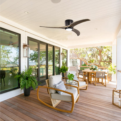Taimei Niveu 52 in. Flush Mount Standard Ceiling Fan with Dimmable LED with Remote Included DC Motor 11_508543a2-1963-49af-aede-acb7075a09f3