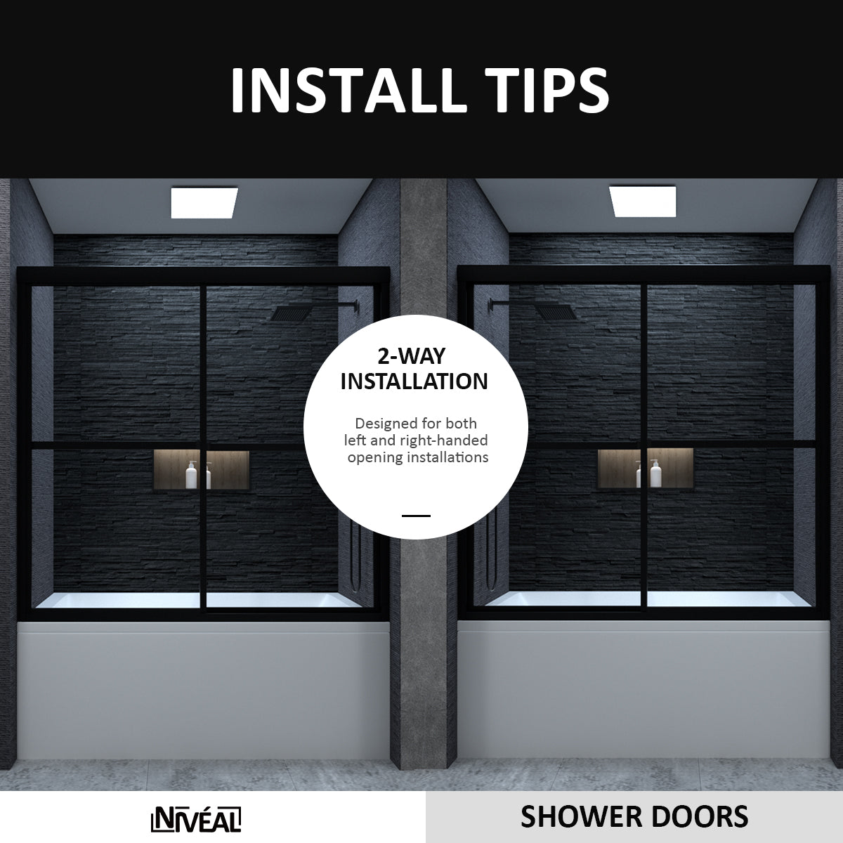 Niveal Alvin 59 in. W x 56 in. H Sliding Framed Tub Door 11_7016bc58-0e95-44f4-ac33-1d8caa483de0