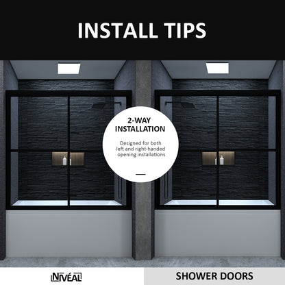 Niveal Alvin 59 in. W x 56 in. H Sliding Framed Tub Door 11_7016bc58-0e95-44f4-ac33-1d8caa483de0