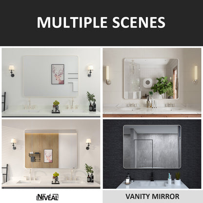 Niveal STRE Series Rectangular Framed Wall Bathroom Vanity Mirror 11_790b8e20-7f4c-46d8-be17-c16cfc7b0448