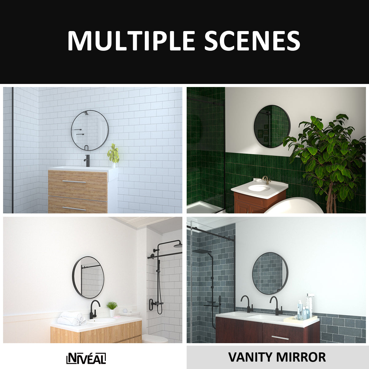 Niveal RM Series Round Framed Wall Bathroom Vanity Mirror 11_a914b0ee-41aa-43d1-8bd8-29cd19482ac1