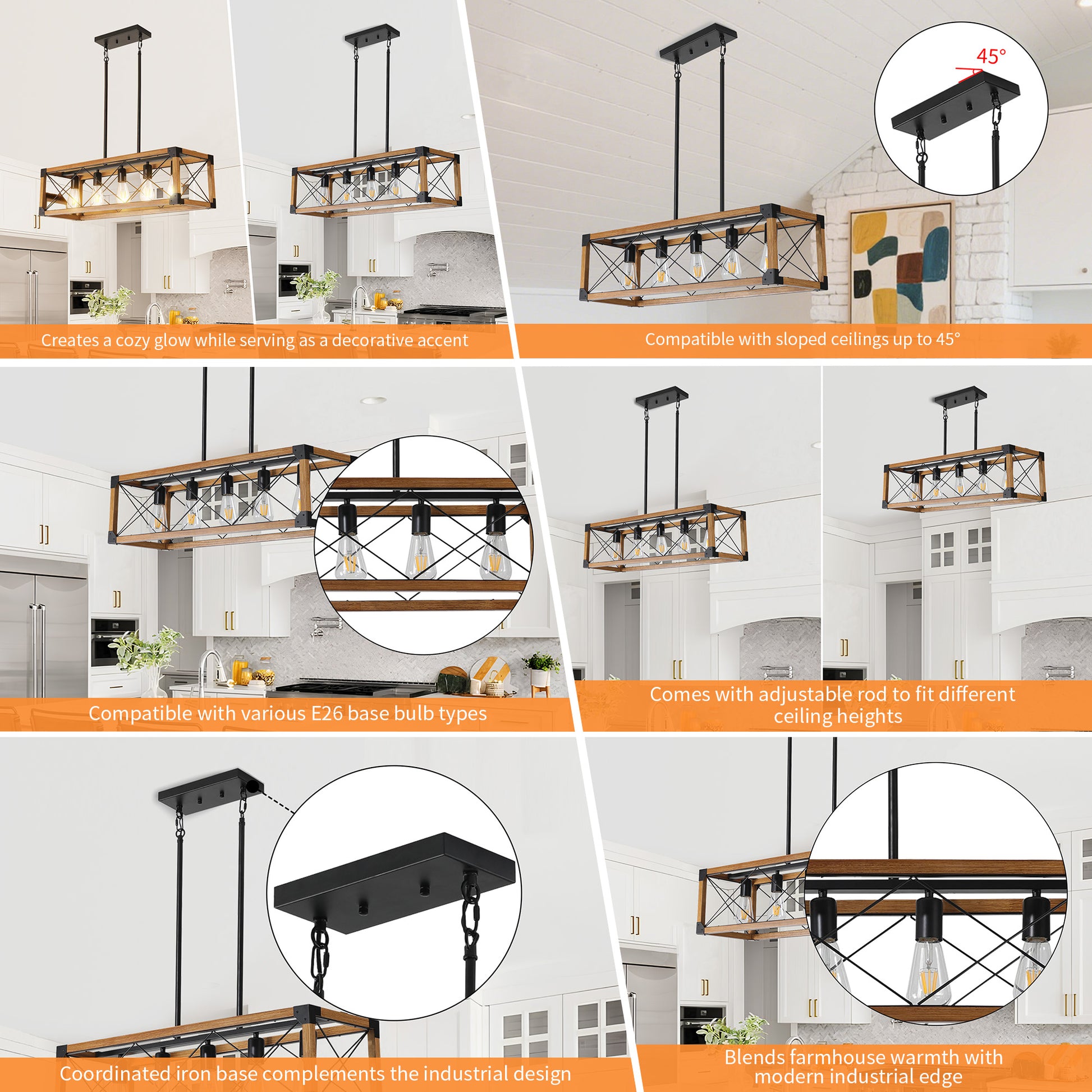 Taimei Solace 32 in. 5-Light Industrial Farmhouse Rectangle Pendant Light 11_ba160140-e716-42bb-afd6-06c89ce3212b