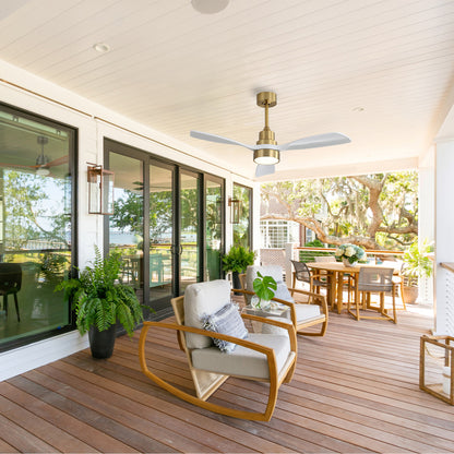 Taimei Auris 48 in. Downrod Standard Ceiling Fan with Integrated LED with Remote Included 3-Reversible Blades