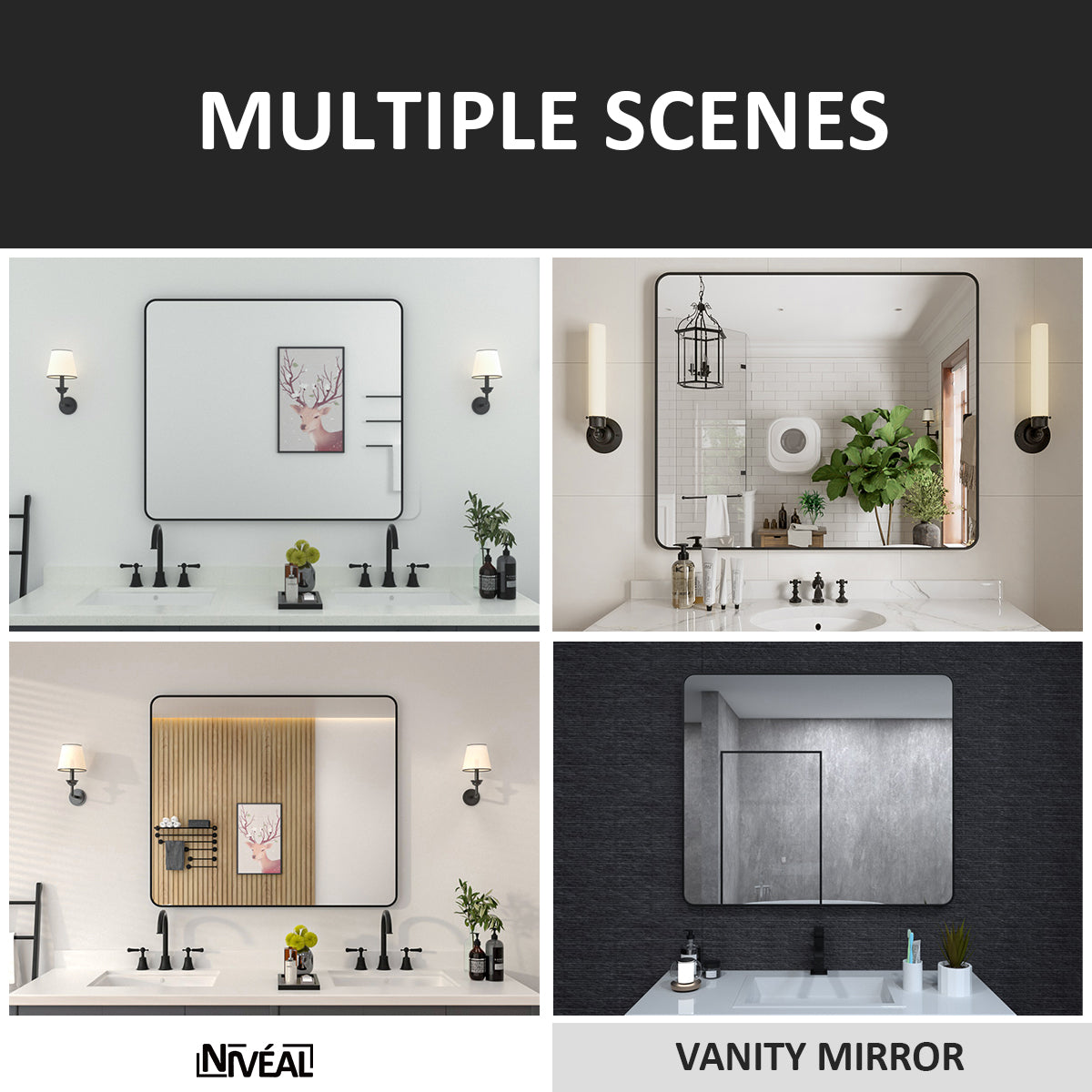 Niveal STRE Series Rectangular Framed Wall Bathroom Vanity Mirror 11_d1d988d3-a343-4fc3-b69e-a0ec9cc7d431