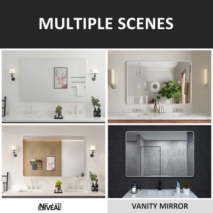 Niveal STRE Series Rectangular Framed Wall Bathroom Vanity Mirror 11_d7505da7-07d5-4e37-9311-a35d496165fe