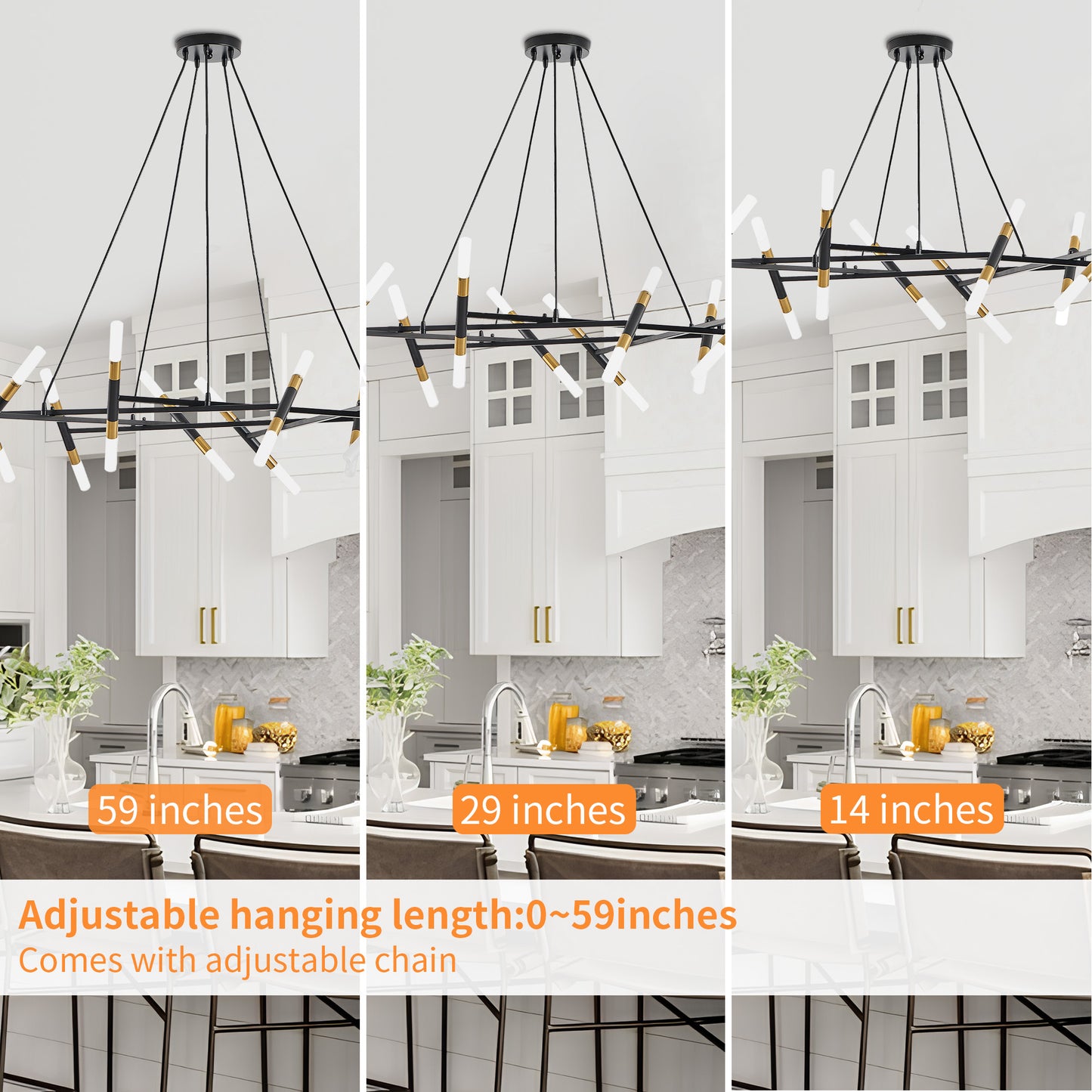 Taimei Cuprum 41 in. 20-Light Iron Modern Chandelier Fixture Branch Design