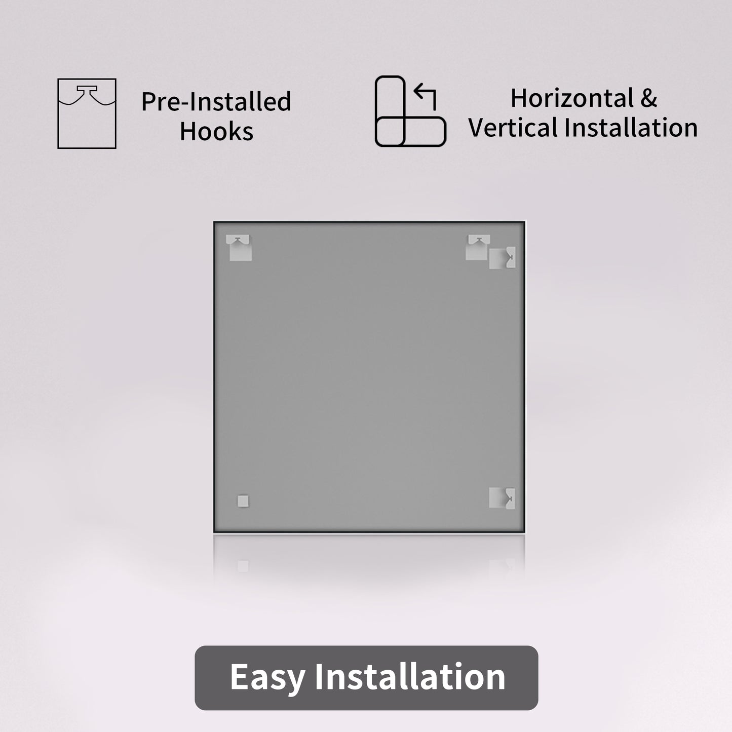 TaiMei 30 in. W x 30 in. H  Rectangular Framed Bathroom Vanity Mirror