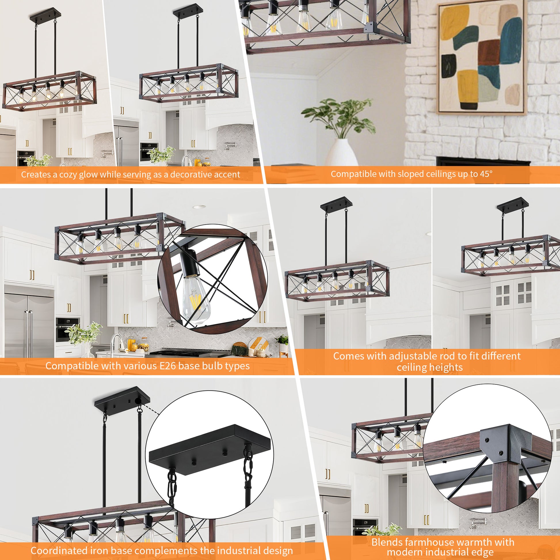 Taimei Solace 32 in. 5-Light Industrial Farmhouse Rectangle Pendant Light 11_f29c44d7-fa52-40ff-8ea2-3cd0ea1b6779