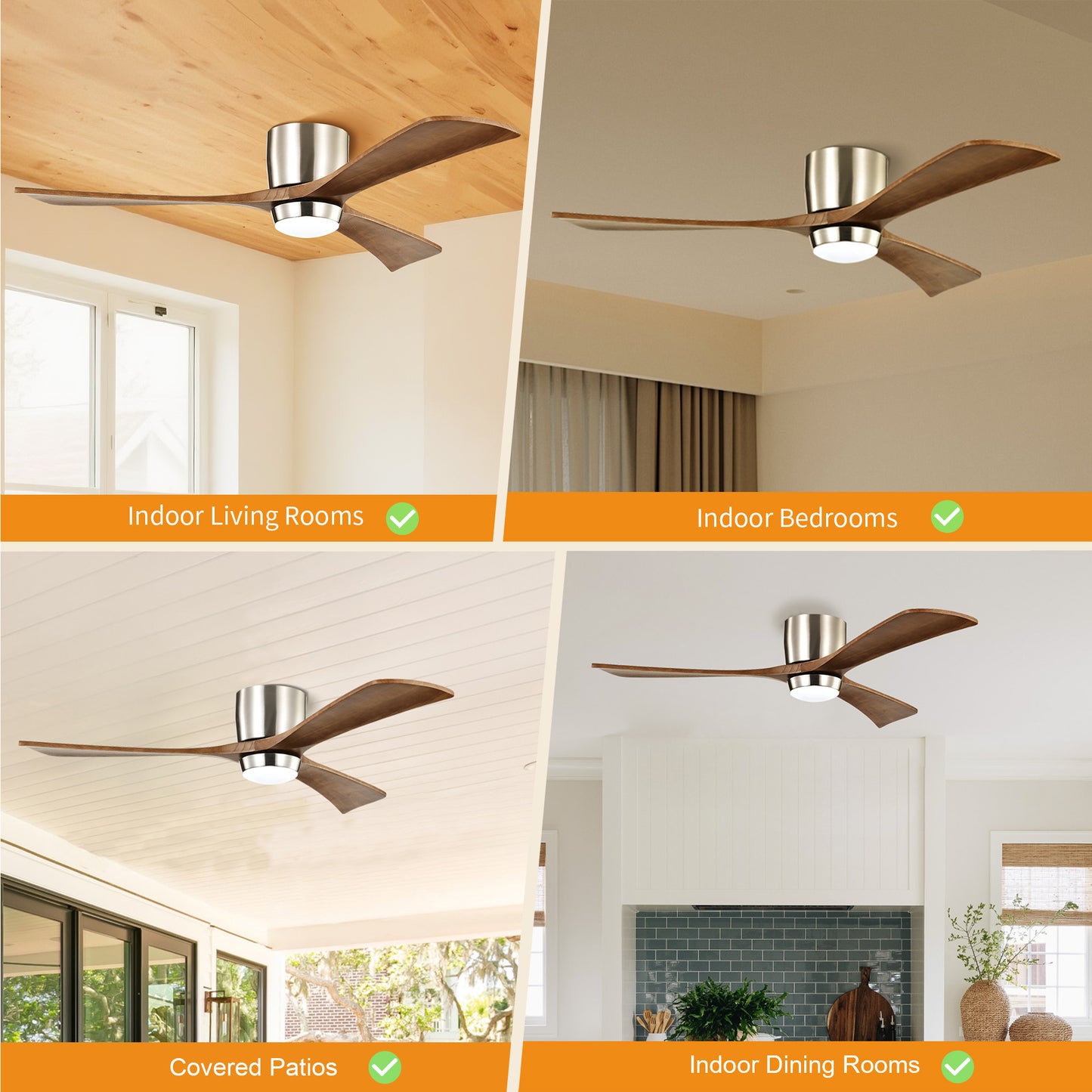 Taimei Stela 52 in. Flush Mount Standard Ceiling Fan with Dimmable LED with Remote Included DC Motor 12_142c843b-c278-4374-9ac4-234e28b5c371