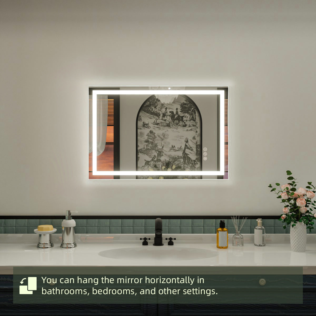 Nivorix NRMD Series Rectangular Frameless LED Wall Bathroom Vanity Mirror with Sleek Silver Finish 12_17c8dc5a-ff98-4507-abee-55e41e525c64