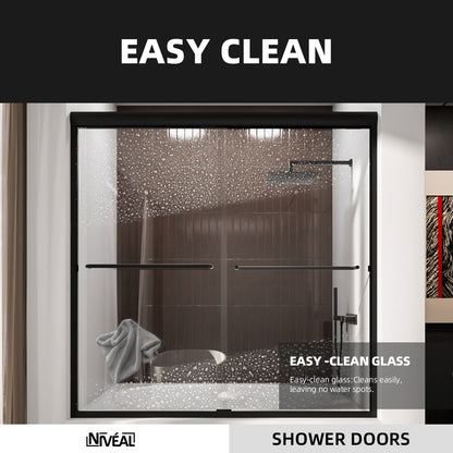 Niveal Victory 56 in. H x 60 in. W Sliding Semi-Frameless Tub Door with Clear Glass 12_2ee05145-8a7c-46d5-8d4a-57ed8223d98b