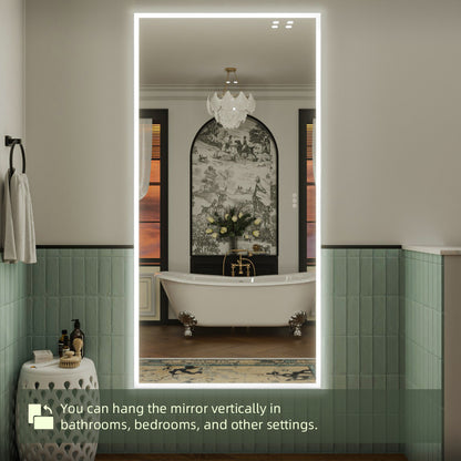 Nivorix NRMC Series Rectangular Frameless LED Wall Bathroom Vanity Mirror in Sleek Silver Finish 12_2efd6919-a40c-41ce-ba0a-7773c09d4084
