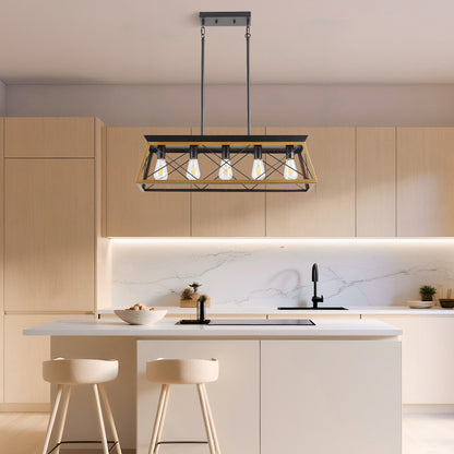Taimei Vesper 16 in. 4-Light & Rustica 5-Light Farmhouse Industrial Chandelier Light 12_4afe7f75-2eda-45d4-9a68-7ae5a1122b02