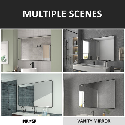 Niveal SM Series Rectangular Framed Wall Bathroom Vanity Mirror