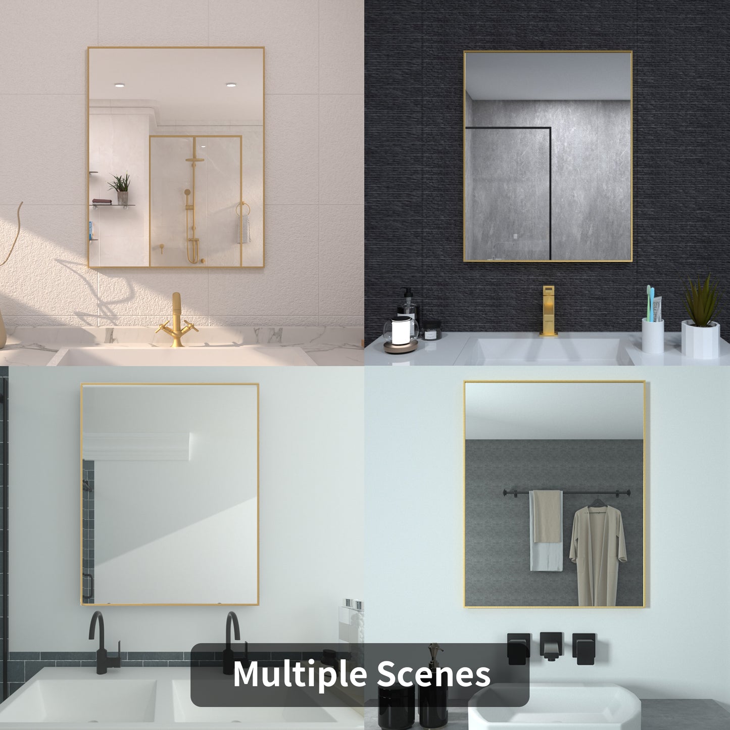 TaiMei 24 in. W x 30 in. H Rectangular Framed Bathroom Vanity Mirror 12_4cddec4a-7b33-4e47-ac99-e9fa9a135ad6