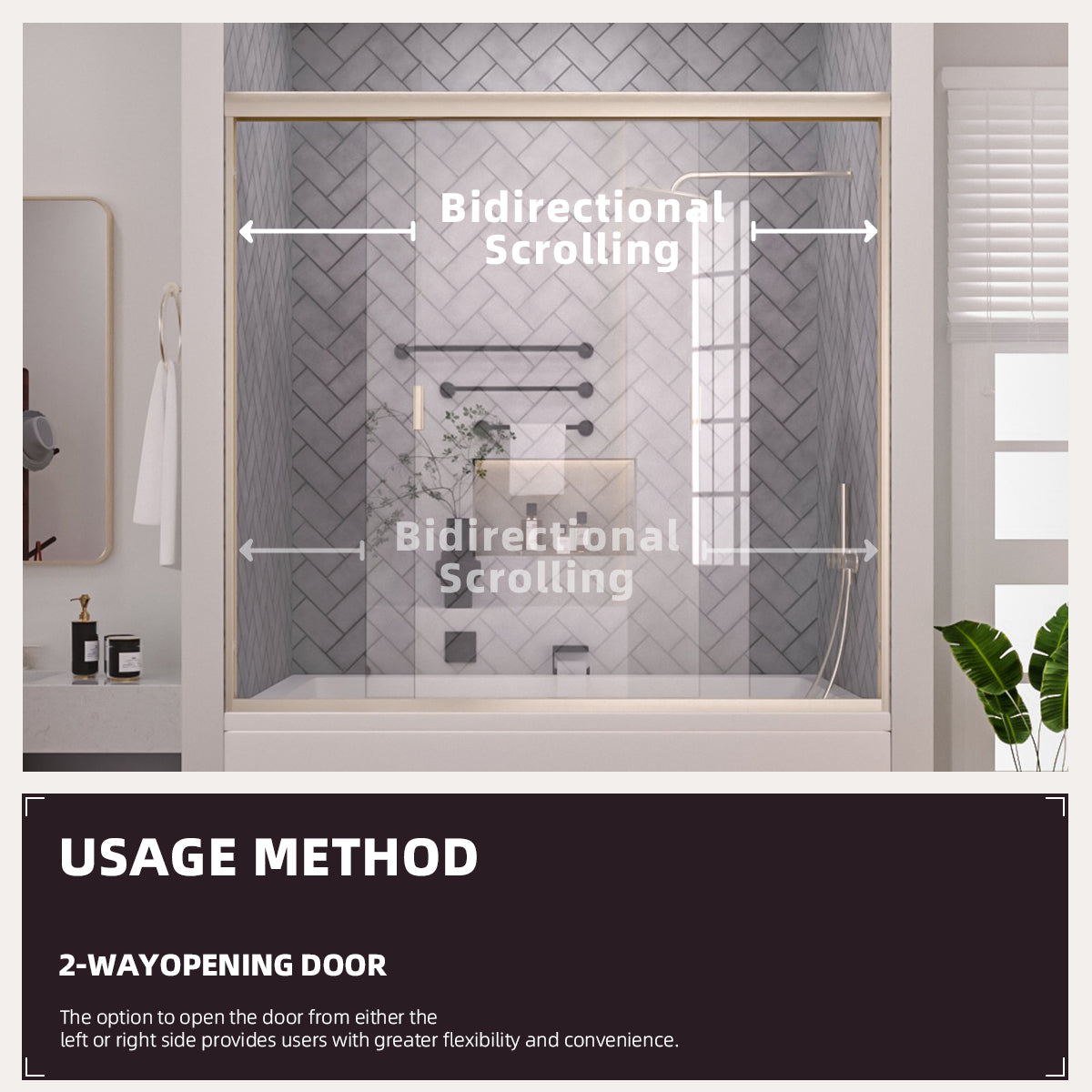 Niveal Breeze 60 in. W x 56 in. H Sliding Semi Frameless Tub Door with Clear Glass 12_58c4463a-36ec-40f1-a6ba-a5f35455dc61
