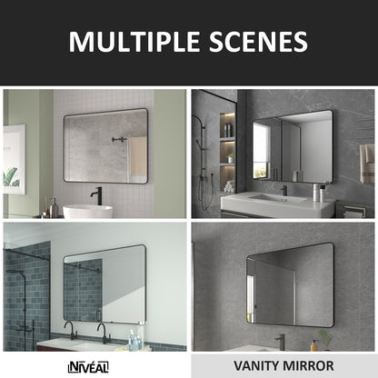 Niveal SM Series Rectangular Framed Wall Bathroom Vanity Mirror