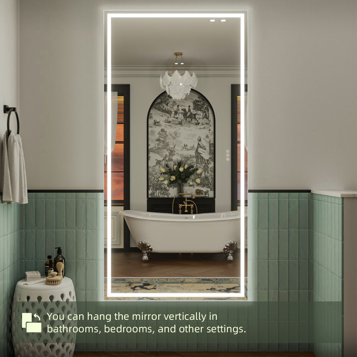 Nivorix NRMD Series Rectangular Frameless LED Wall Bathroom Vanity Mirror with Sleek Silver Finish 12_67244bac-1930-4a82-9ce4-c8b2eaaf589d