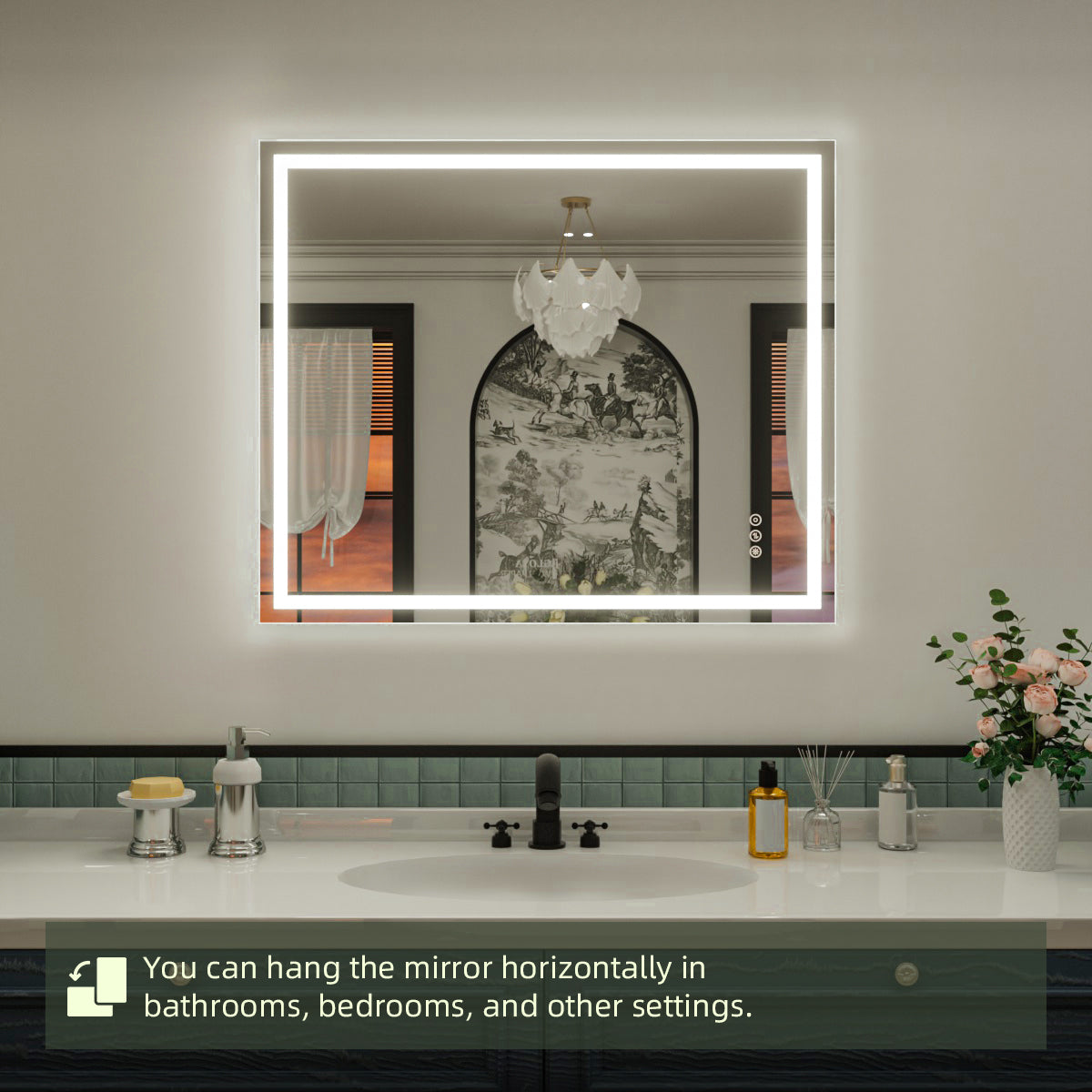 Nivorix NRMD Series Rectangular Frameless LED Wall Bathroom Vanity Mirror with Sleek Silver Finish 12_69c2364b-6c8a-444f-aef7-5758373ececd