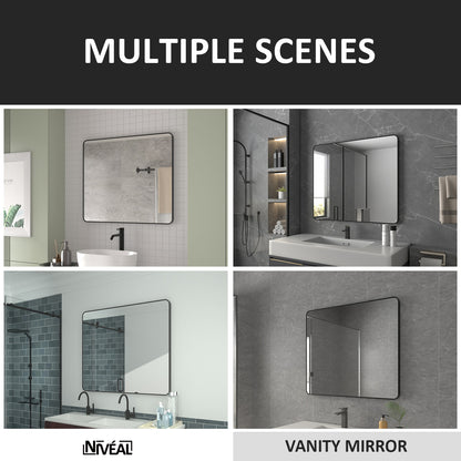 Niveal SM Series Rectangular Framed Wall Bathroom Vanity Mirror