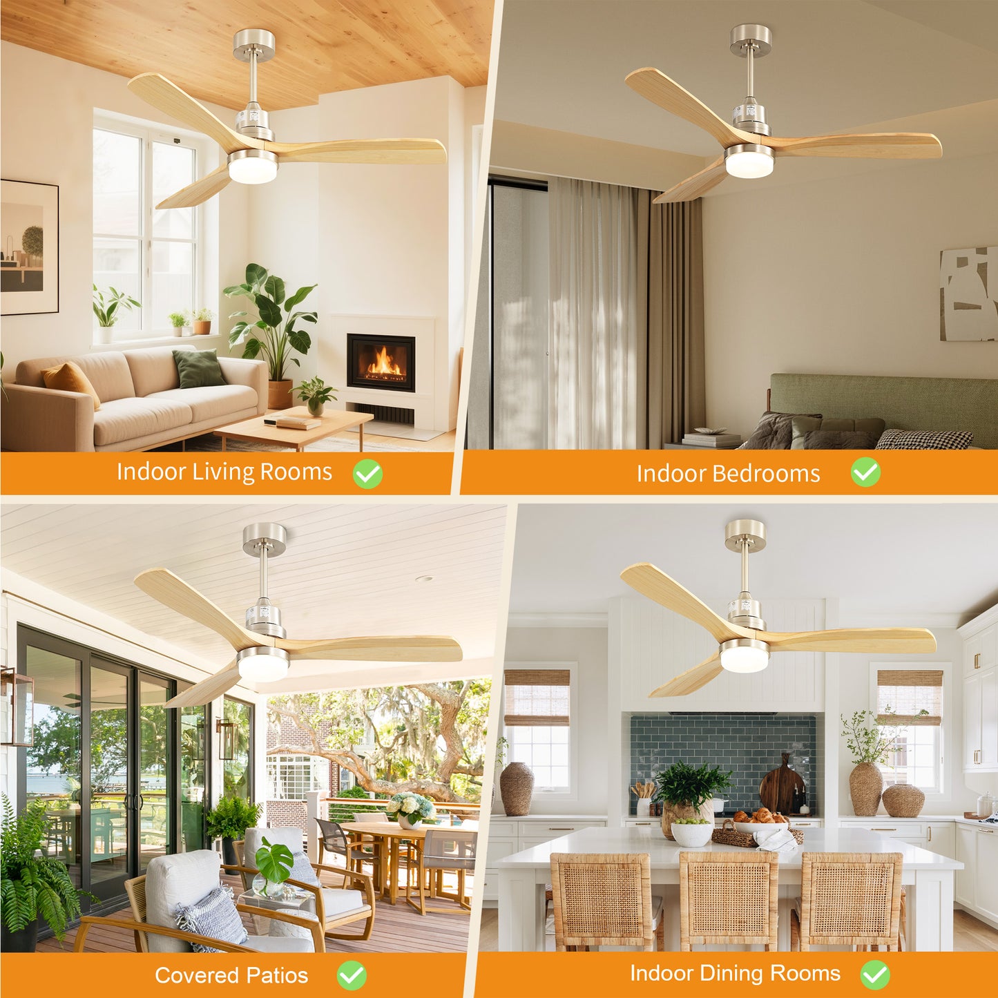 Taimei Nimis 52 in. Downrod Standard Ceiling Fan with Integrated LED with Remote Included DC Motor 12_749899db-8d84-43bc-abfa-28f9b552b21a