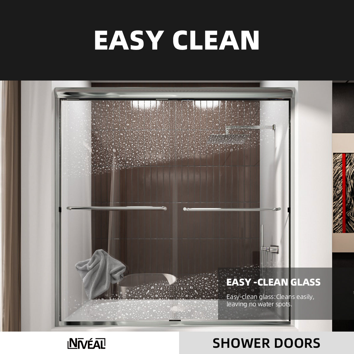 Niveal Victory 56 in. H x 60 in. W Sliding Semi-Frameless Tub Door with Clear Glass 12_8a166b5a-17e0-4de2-83ad-daded1c1aee9