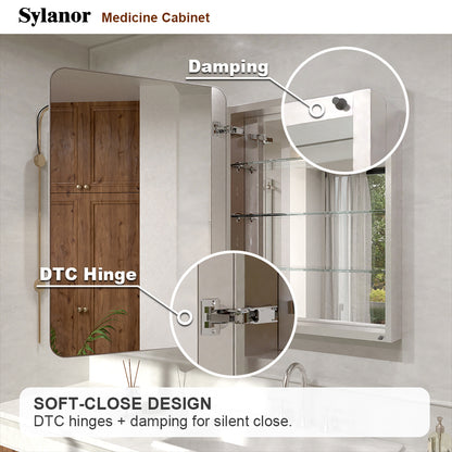 Verve Frameless Recessed or Surface-Mount Rectangular Aluminum Medicine Cabinet with Mirror in Brushed Nickel 12_9a8c2247-5b85-495f-afd3-4653a34c96ef