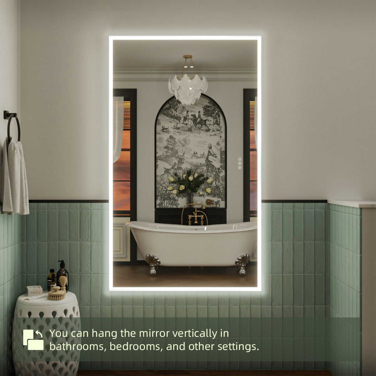 Nivorix NRMC Series Rectangular Frameless LED Wall Bathroom Vanity Mirror in Sleek Silver Finish 12_a01697d4-5993-457b-89e8-e5cd49bfdfc1