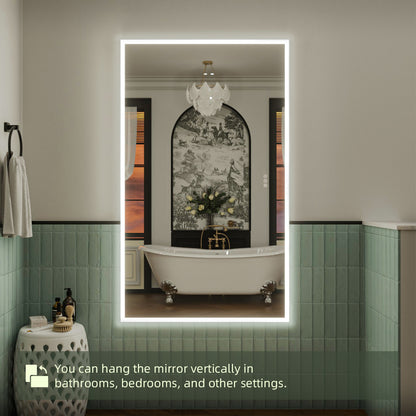 Nivorix NRMC Series Rectangular Frameless LED Wall Bathroom Vanity Mirror in Sleek Silver Finish 12_a01697d4-5993-457b-89e8-e5cd49bfdfc1