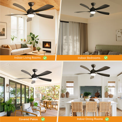 Taimei Sleek 52 in. Ceiling Fan - 5 Precision ABS Blades with Soft LED Light and Whisper-Quiet 6-Speed Remote Control 12_a87d9f8a-c1f2-4ff7-a124-0b2d21c7bdea