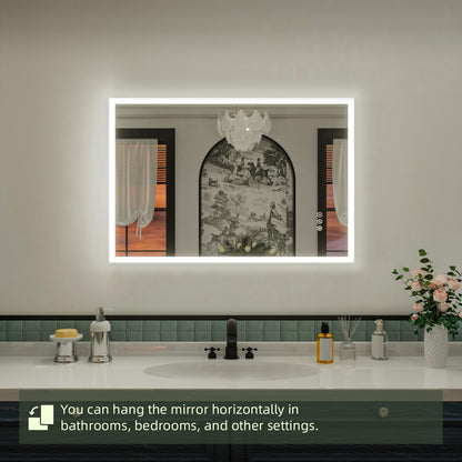 Nivorix NRMC Series Rectangular Frameless LED Wall Bathroom Vanity Mirror in Sleek Silver Finish 12_b18f9994-b594-4d04-b3e0-520f38a9f8b5