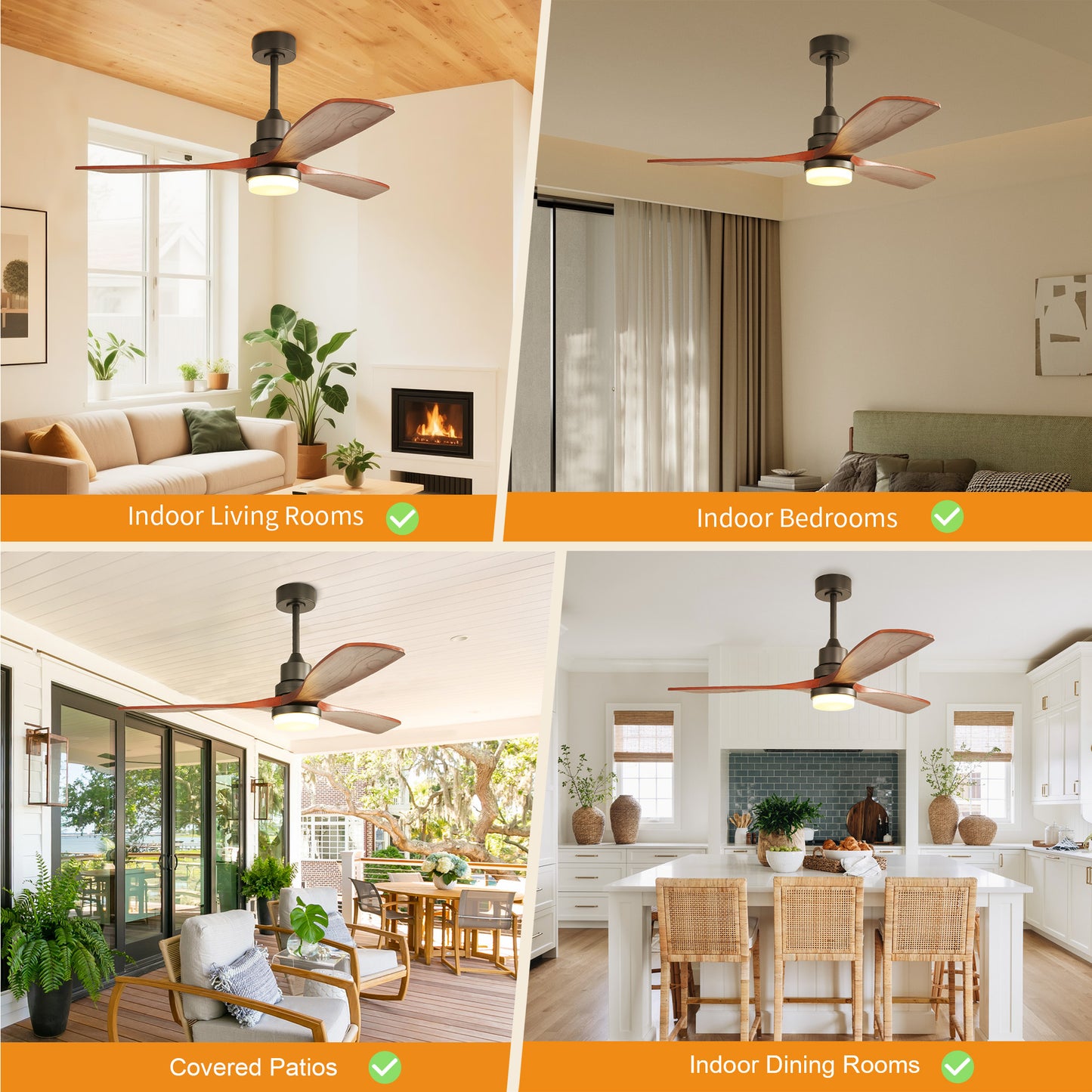 Taimei Nimis 52 in. Downrod Standard Ceiling Fan with Integrated LED with Remote Included DC Motor 12_b6b2fbe7-4959-46e2-865e-eca81192b722