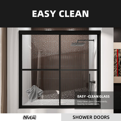Niveal Luminous 59 in. W x 56 in. H Sliding Framed Tub Door with Clear Tempered Glass 12_b980b187-73dd-4abf-ac87-0d85d1022ad0
