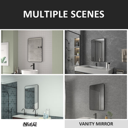 Niveal SM Series Rectangular Framed Wall Bathroom Vanity Mirror