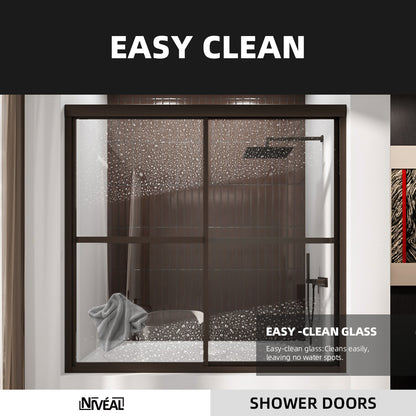 Niveal Luminous 59 in. W x 56 in. H Sliding Framed Tub Door with Clear Tempered Glass 12_d257581c-098a-4a35-a43b-c2793a038d59