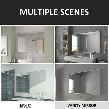 Niveal SM Series Rectangular Framed Wall Bathroom Vanity Mirror